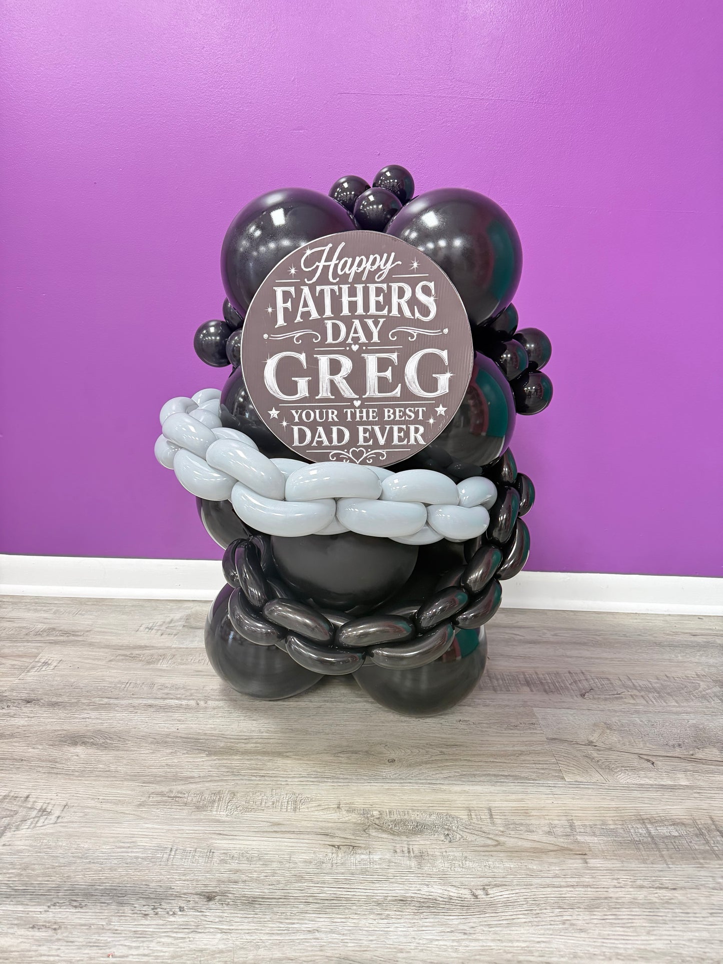 🖤 Custom Father’s Day Balloon Tribute Stack