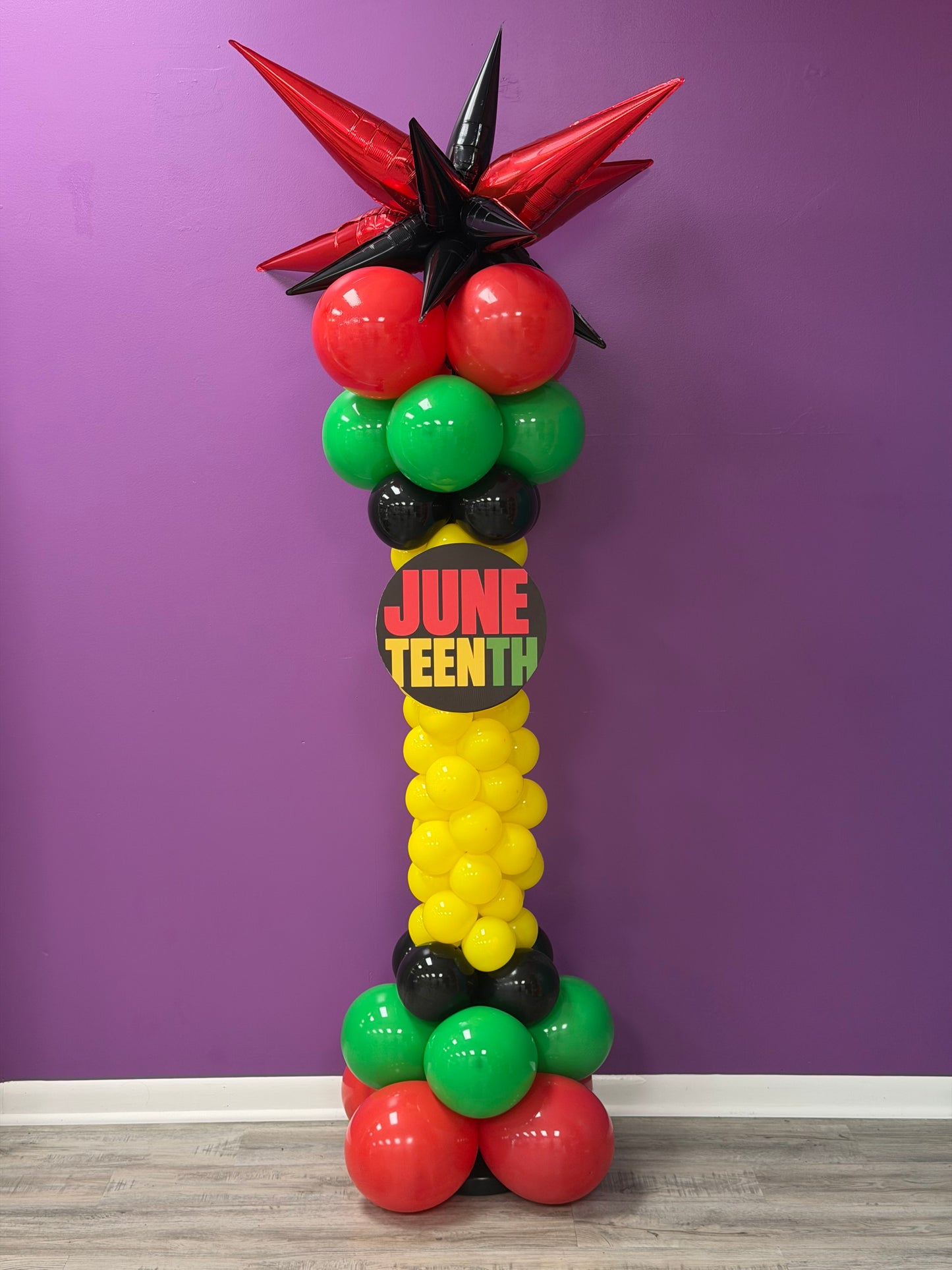 Juneteenth Balloon Column