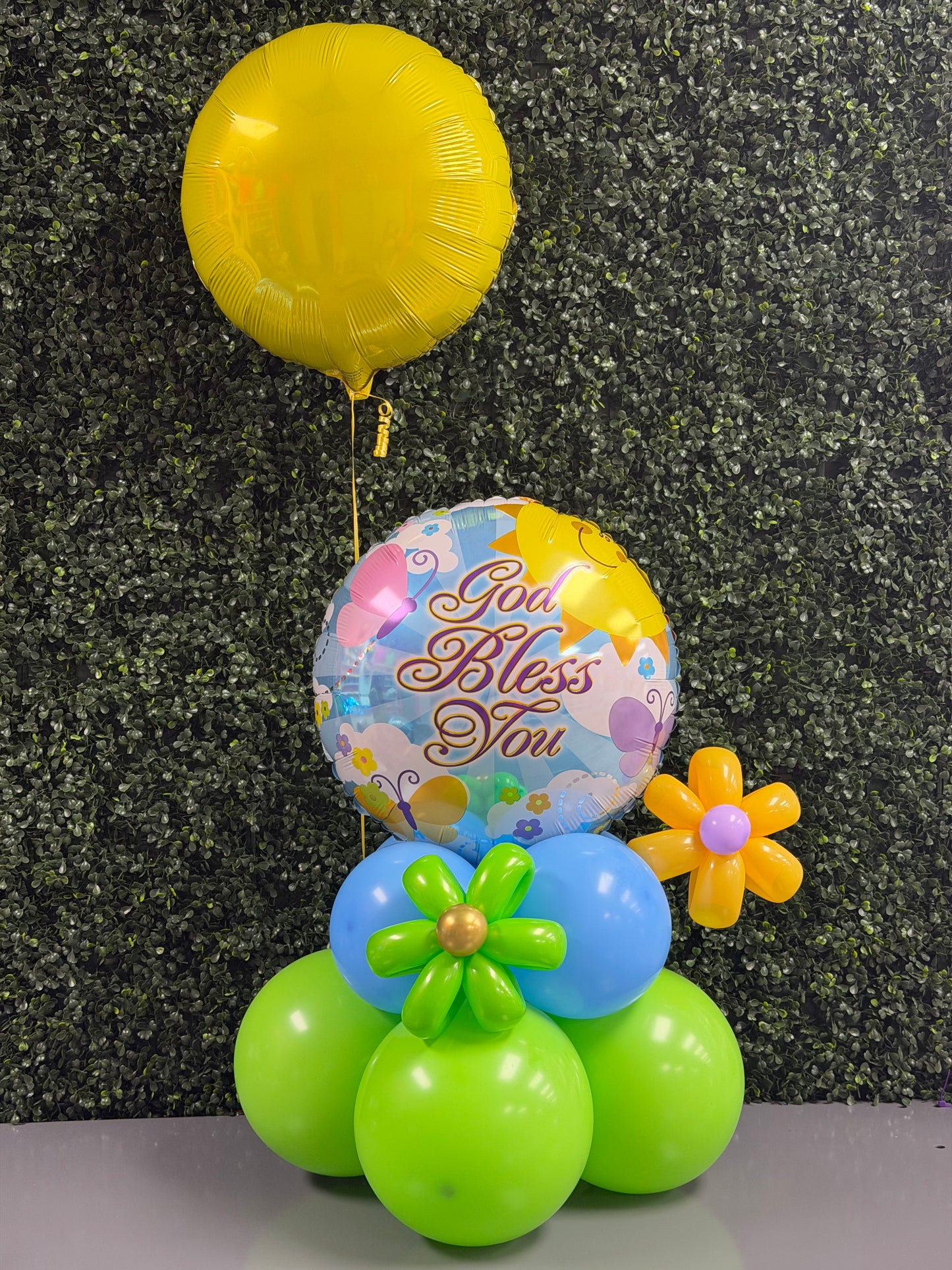 God Bless You Balloon Stack