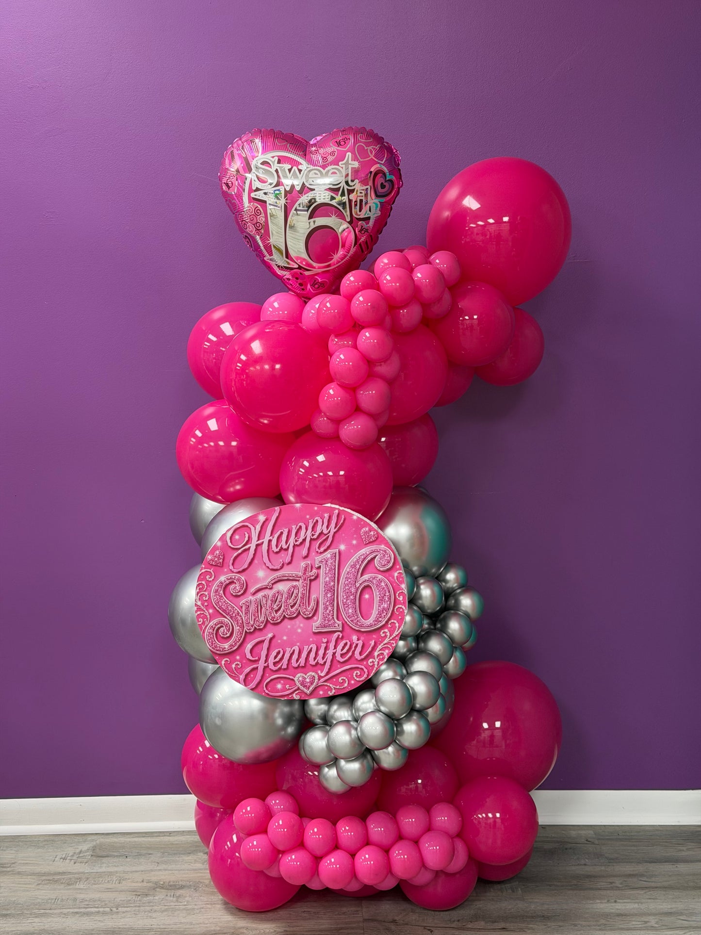 💖 Custom Sweet 16 Balloon Free Standing Grab-n-go