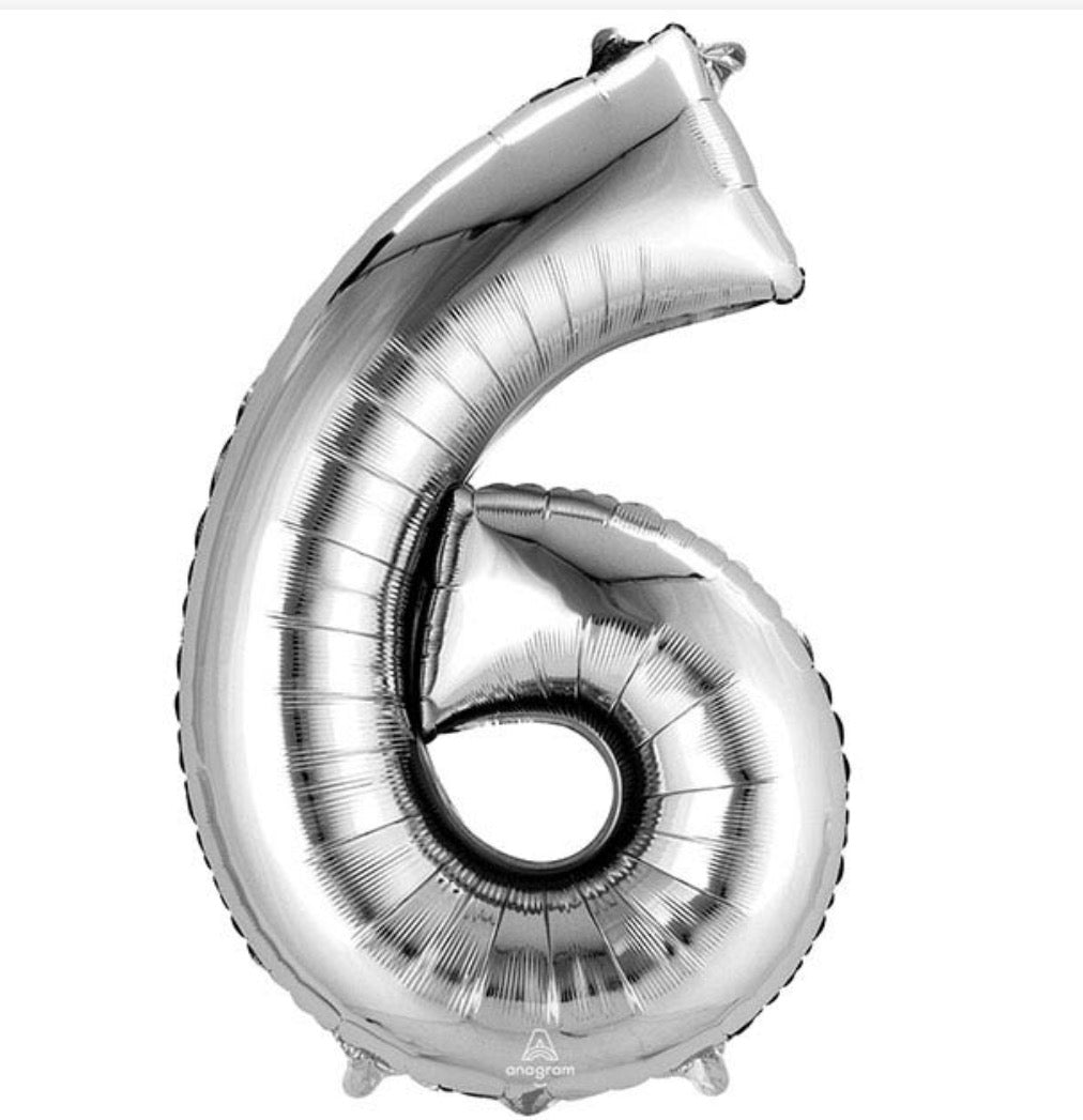 34" SILVER FOIL NUMBER 6