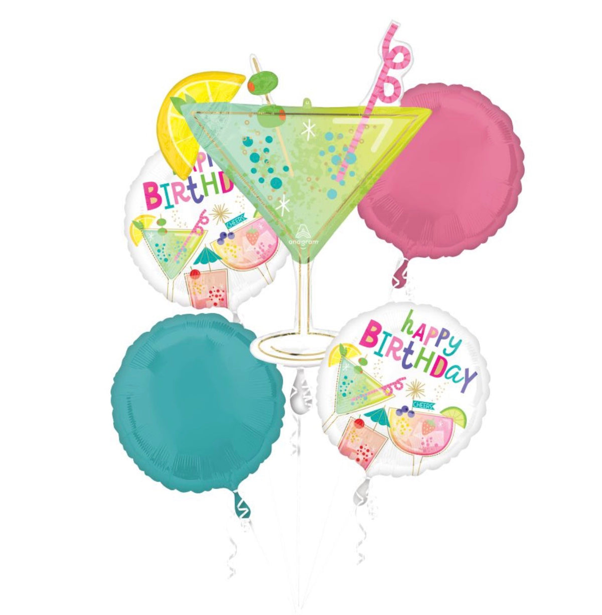 Bouquet Cocktail Surprise Birthday Balloon