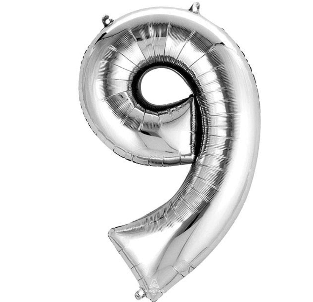 34" SILVER FOIL NUMBER 9