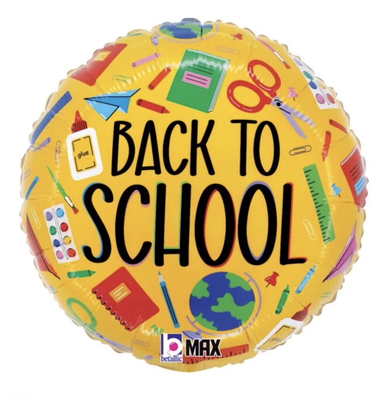 18" Back to School Supplies Foil Balloon