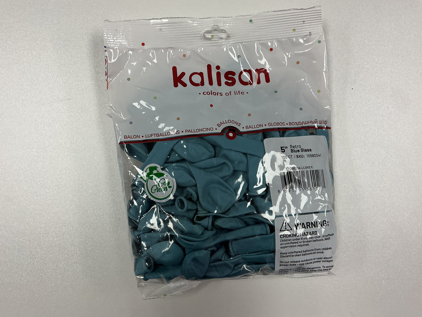 Kalisan - 5” Retro Blue Glass (100ct)