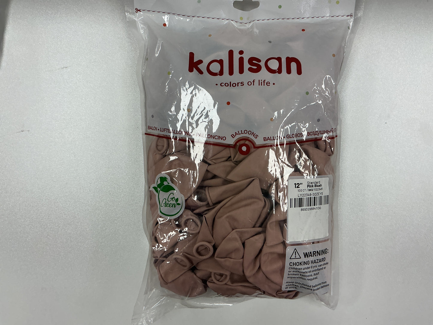 Kalisan - 12” Standard Pink Blush (100ct)