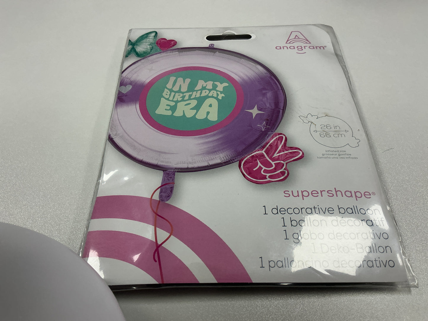 Birthday “in my era” Supershape Record Balloon