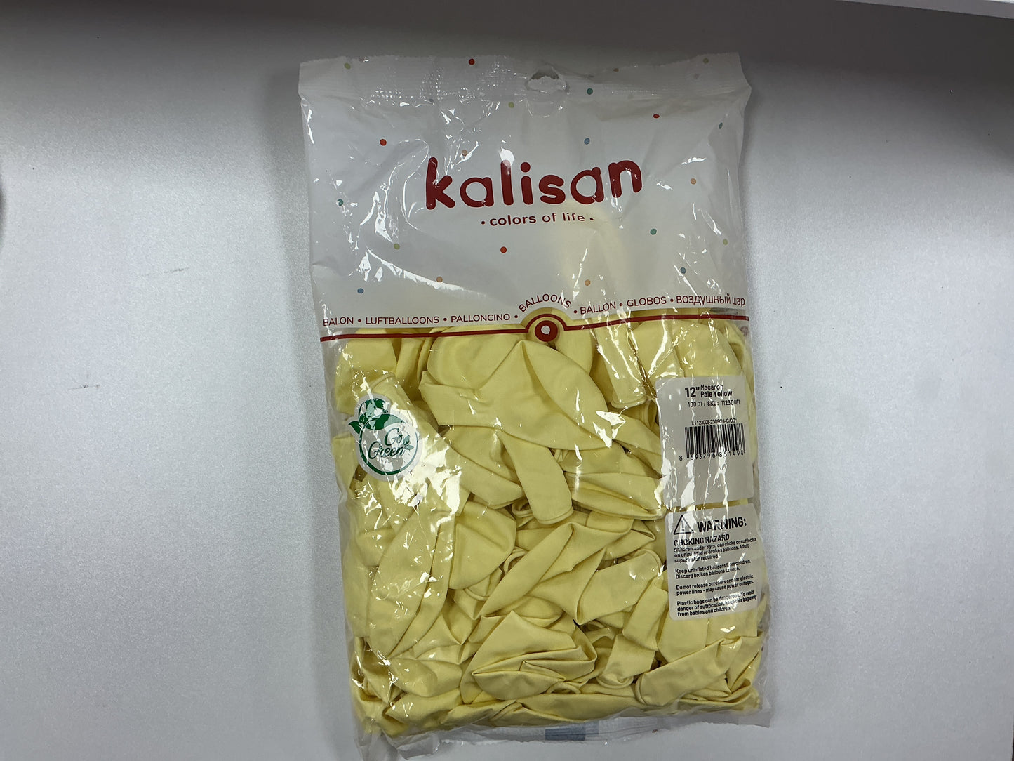 Kalisan - 12” Macaron Pale Yellow (100ct)