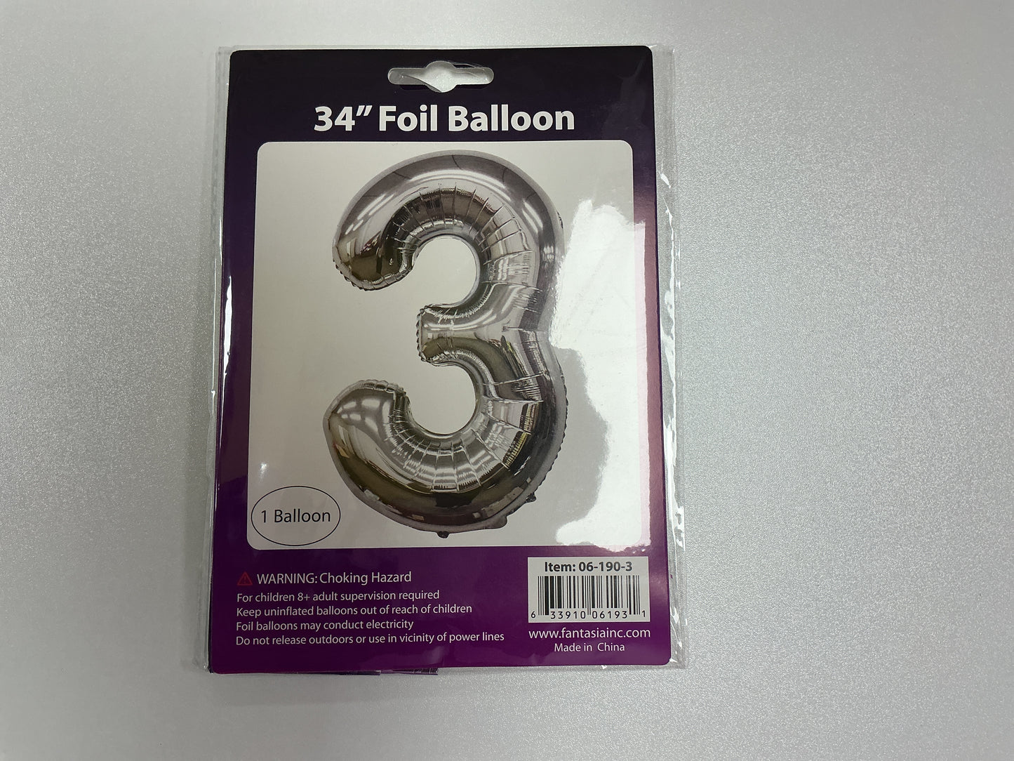 34 Inch Foil Number Balloon
