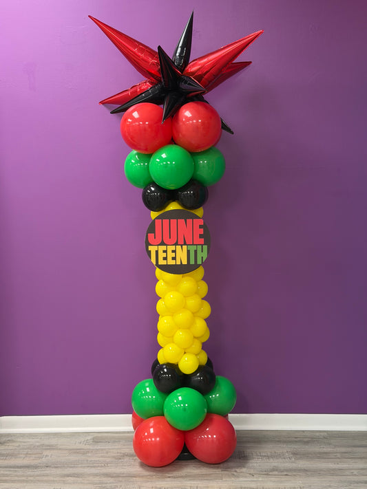 Juneteenth Balloon Column