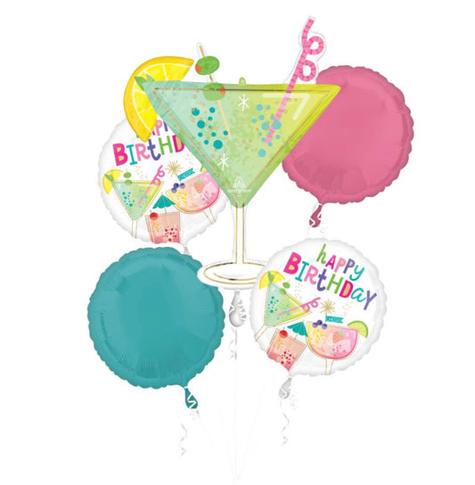 Bouquet Cocktail Surprise Birthday Balloon