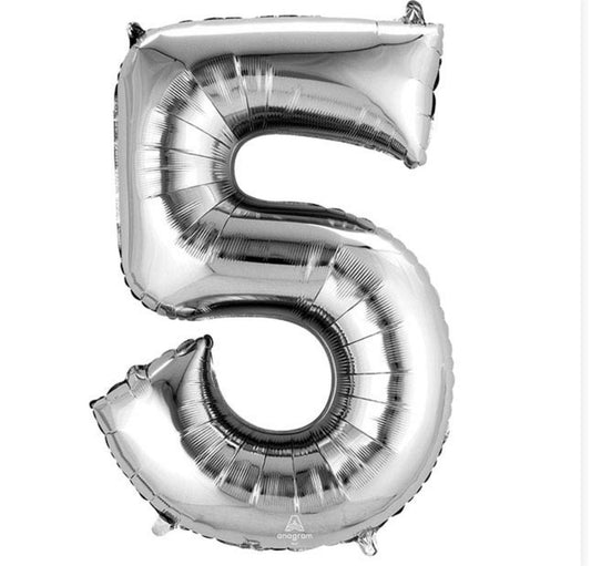 34" SILVER FOIL NUMBER 5