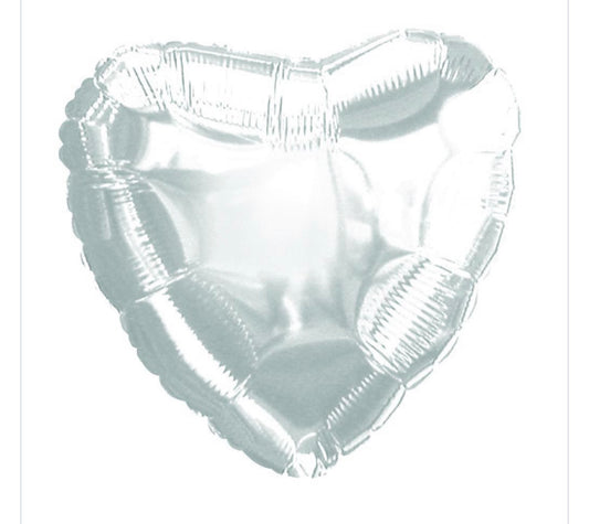 Silver Heart Foil Balloon