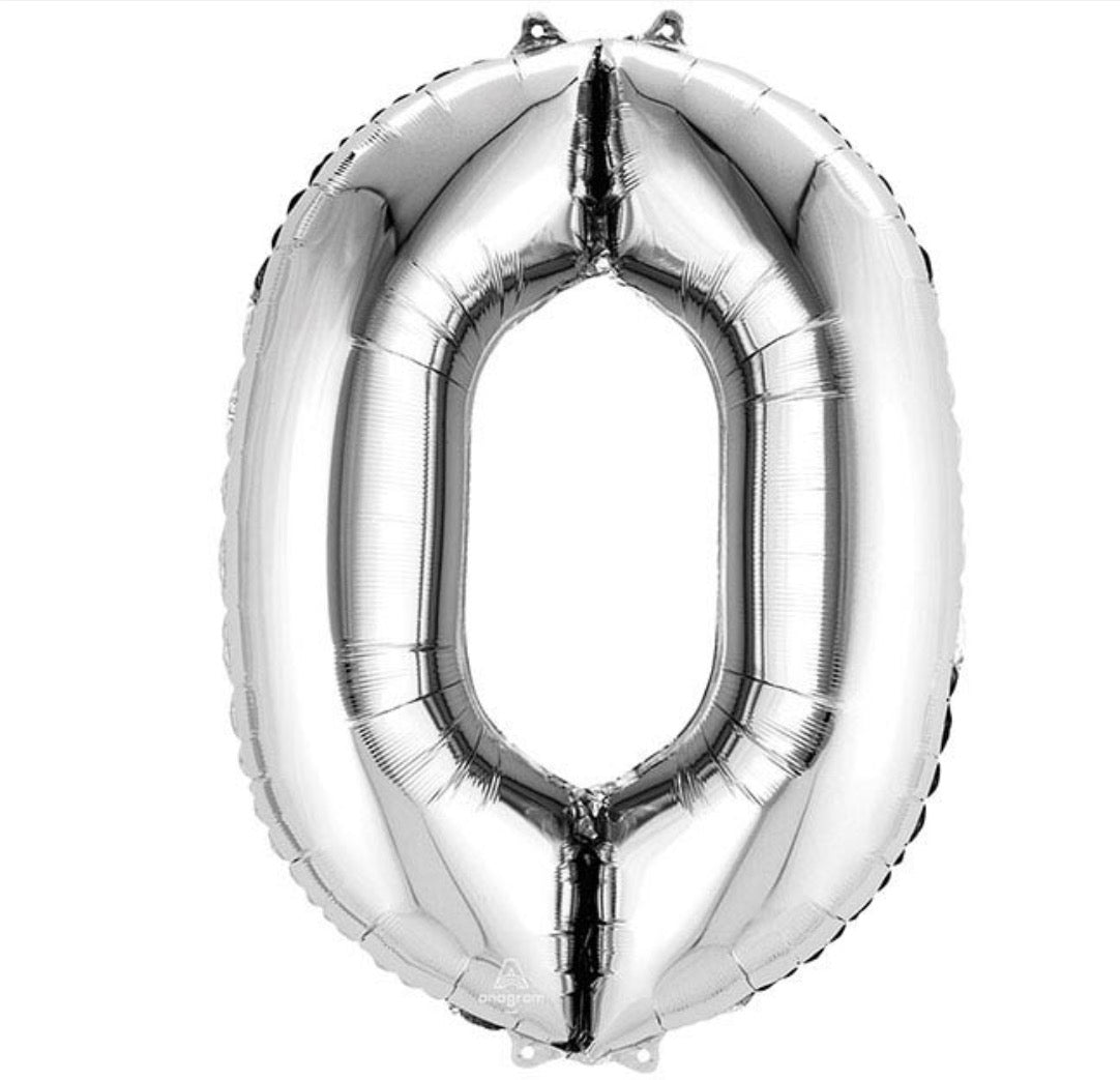 34" SILVER FOIL NUMBER 0