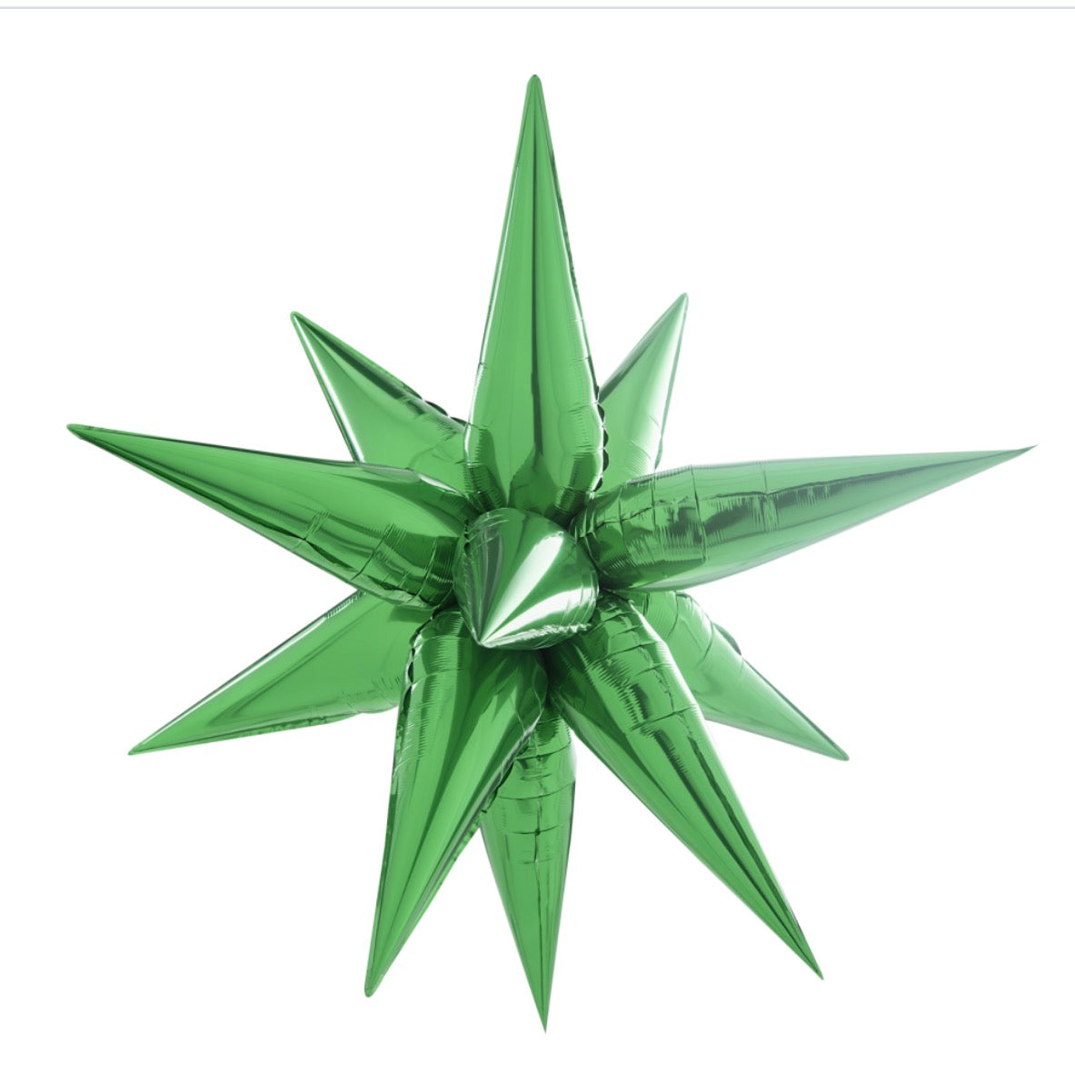 26" Starburst Mylar Balloon - Green