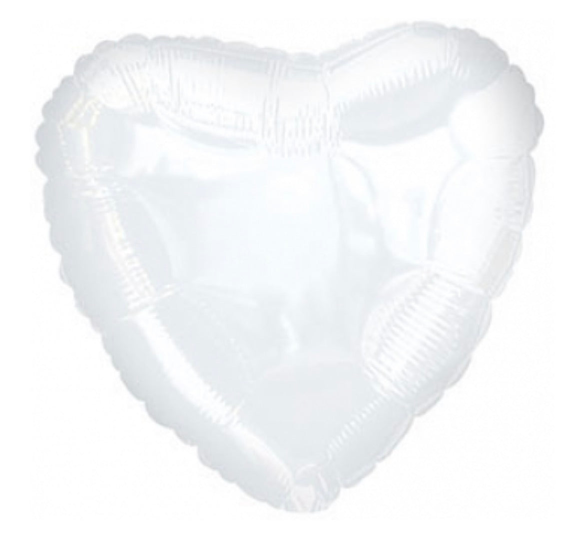 White Heart Foil Balloon