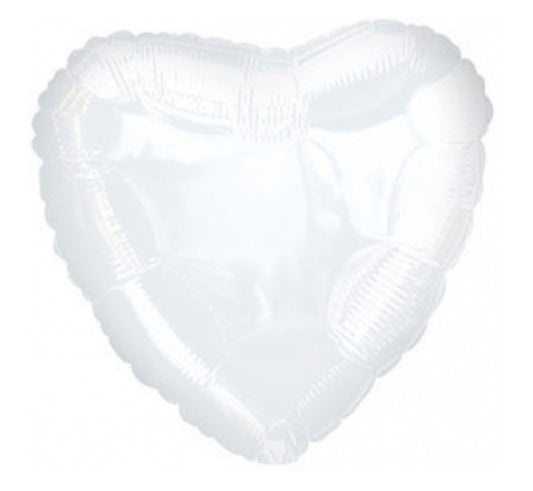 White Heart Foil Balloon