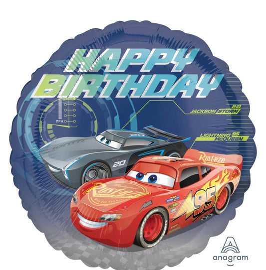 18" Cars 3 Happy Birthday Balloon