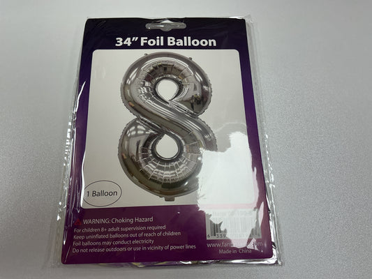 34 Inch Foil Number Balloon