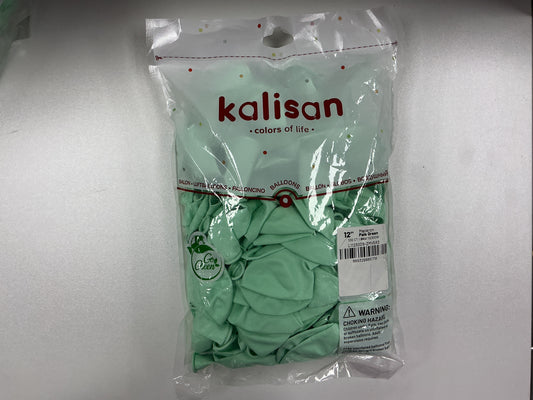 Kalisan - 12” Macaron Pale Green (100ct)