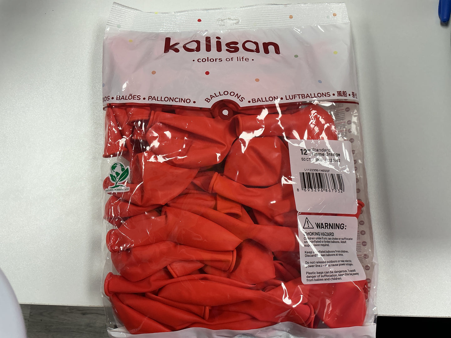 Kalisan- 12” Standard Flame Orange 50ct