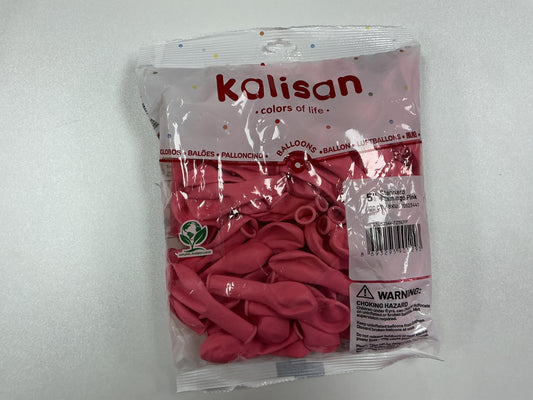 Kalisan - 5” Standard Flamingo Pink (100ct)