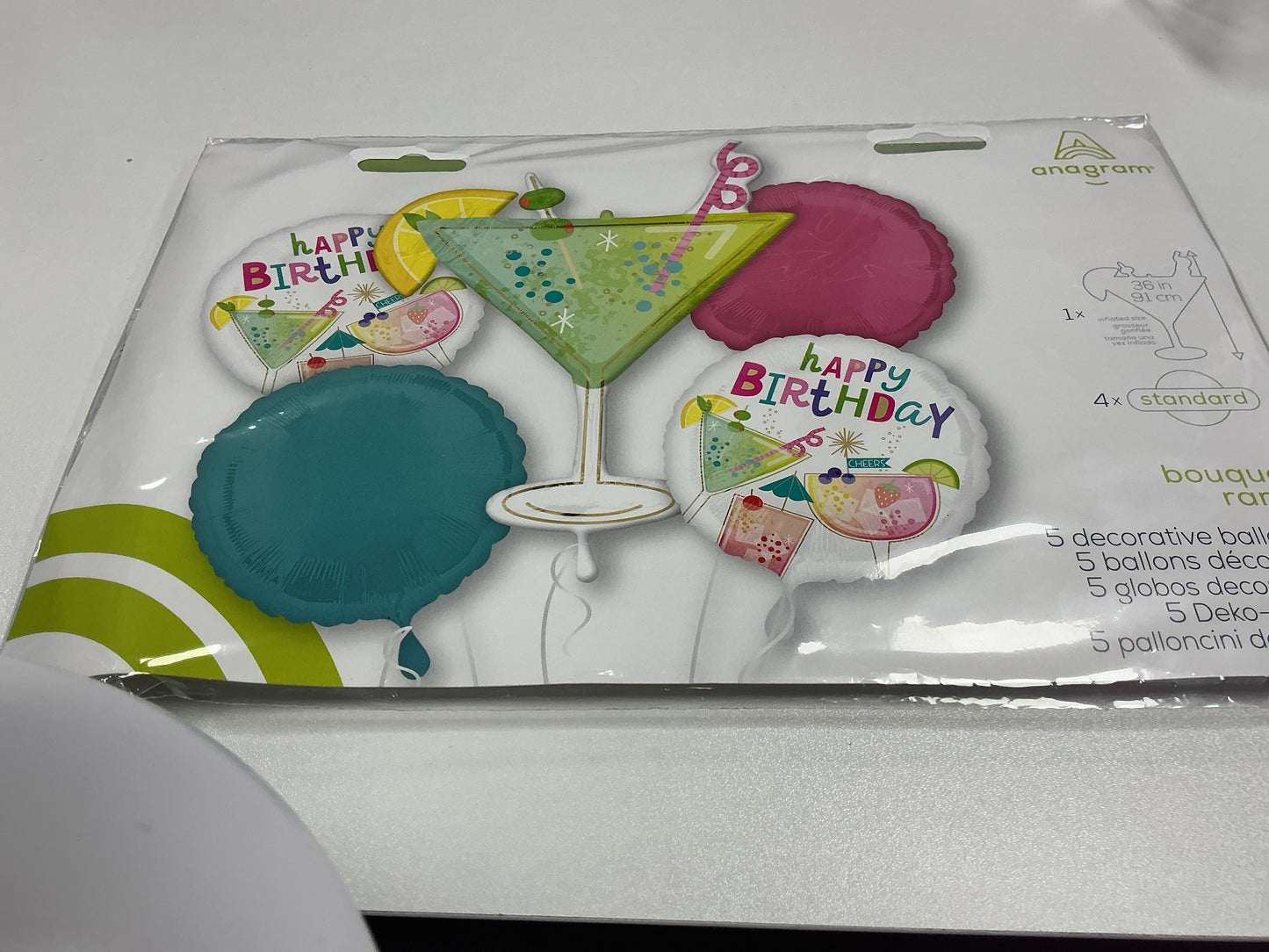 Anagram bouquet ramo- Birthday Martini