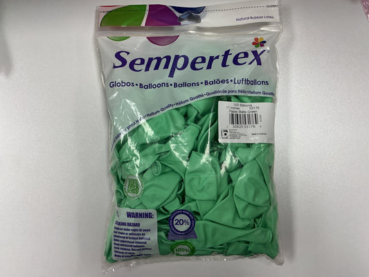 Sempertex- Pastel Matte Green 11 inch (100 count)
