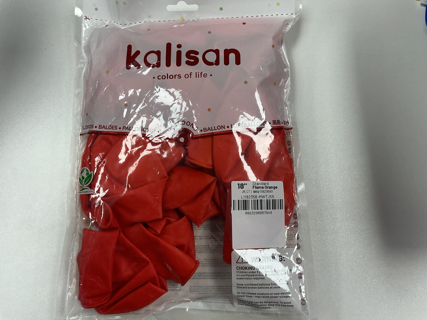 Kalisan- 18” Standard Flame Orange 25ct