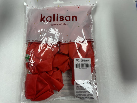 Kalisan- 18” Standard Flame Orange 25ct