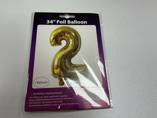 34 Inch Foil Number Balloon