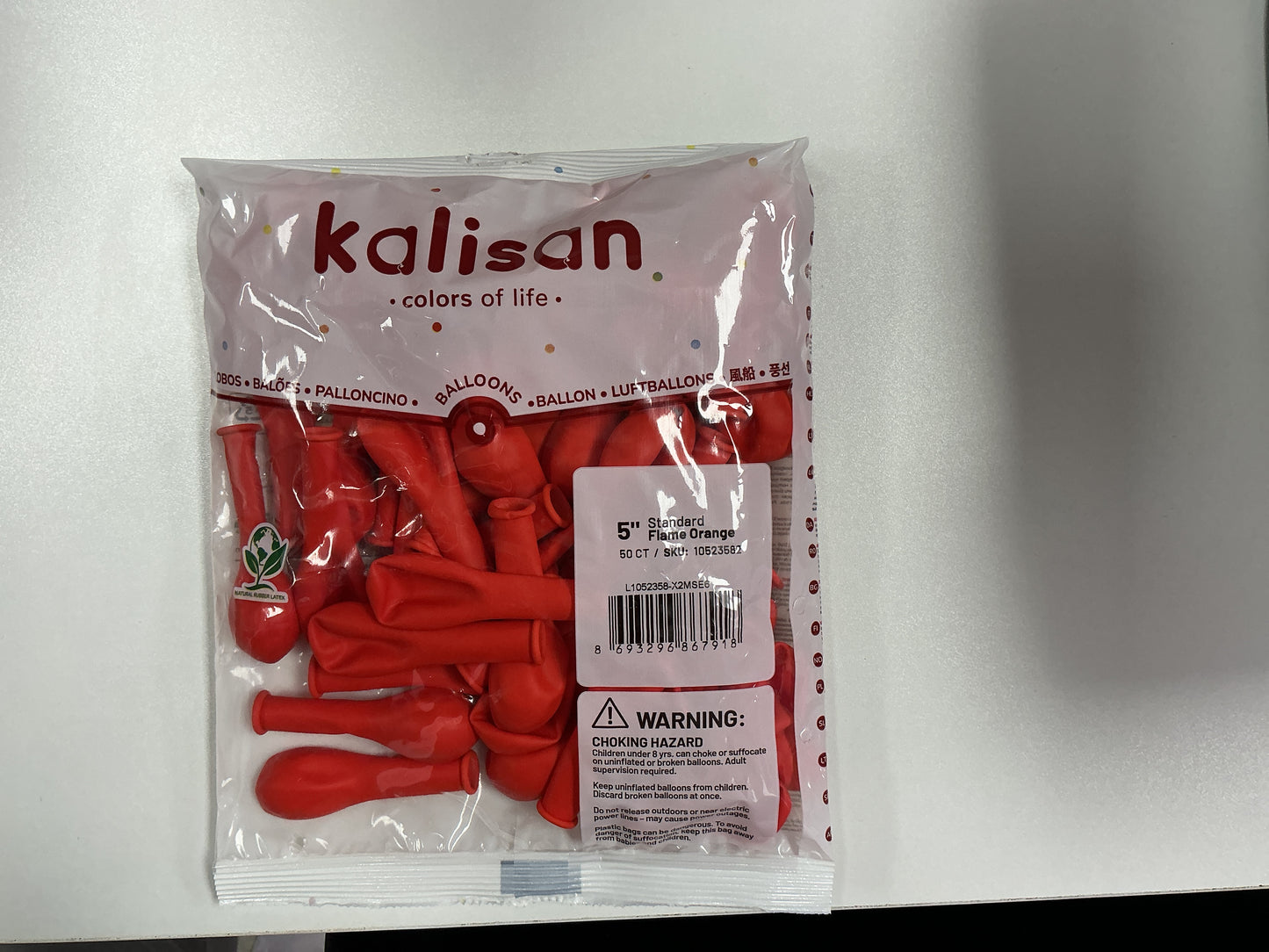 Kalisan- 5” Standard Flame Orange 50ct