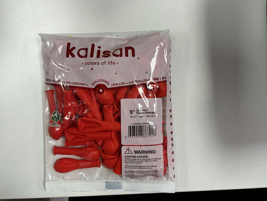 Kalisan- 5” Standard Flame Orange 50ct