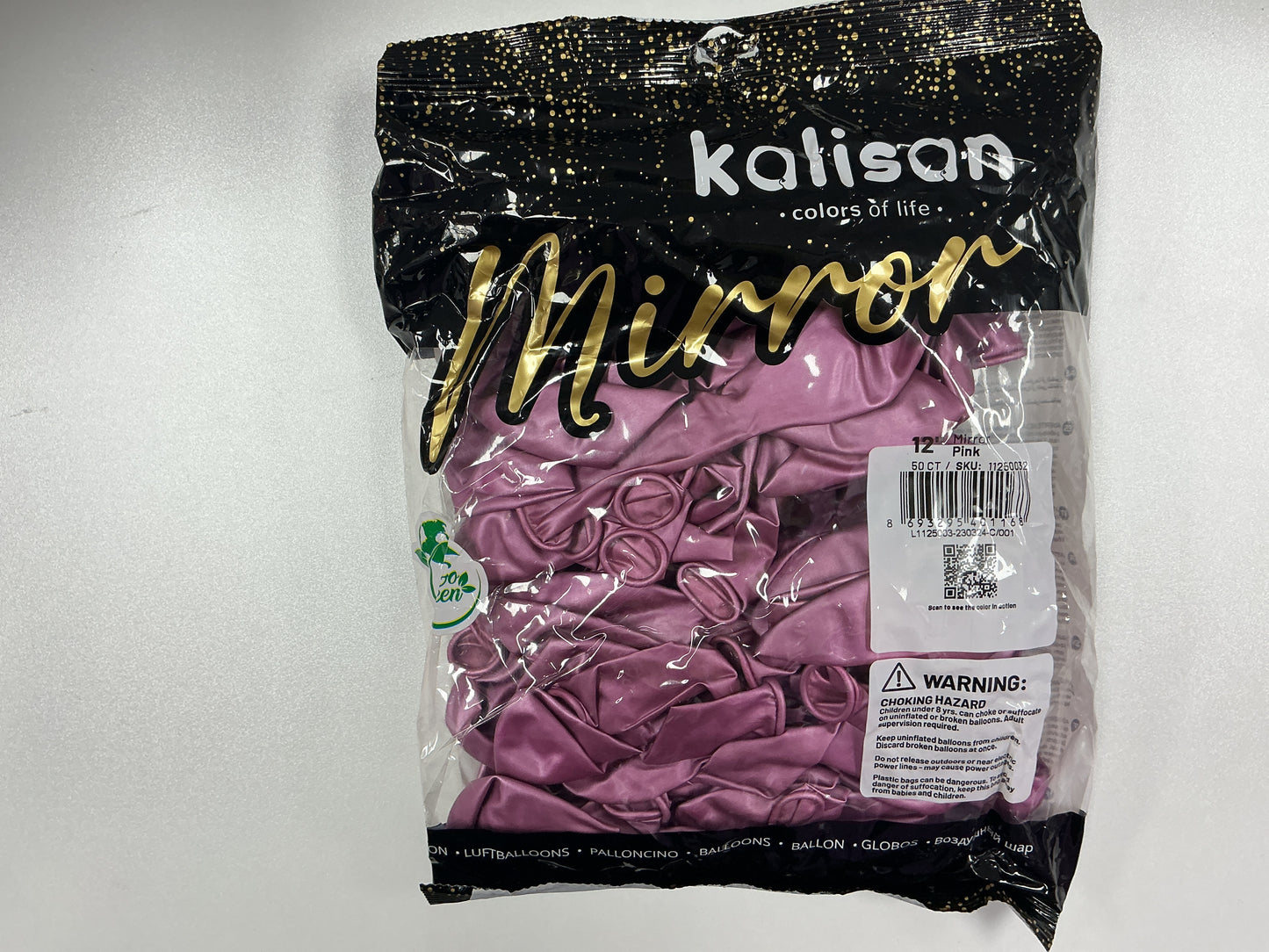 Kalisan - 12” Mirror Pink (50ct)